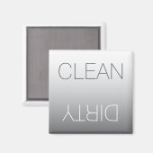 Moderne Stahlspülung Graue Sauberkeit oder schmutz Magnet (Vorderseite/Rückseite)