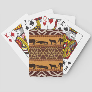 Moderne Stammes- Afrikanisches Giraffenmuster Tier Spielkarten
