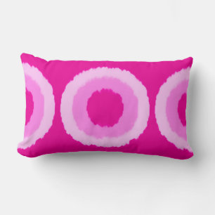 Moderne Stammes-Batik-Kreise - Fuchsienrosa Lendenkissen