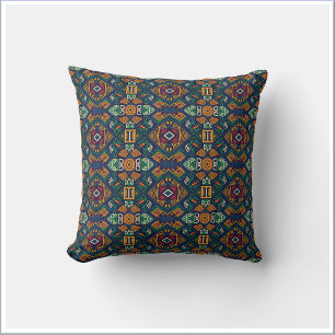 Moderne Stammes-Ethno-Geometrie-Muster Kissen