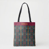 Moderne Stammes-Ethno-Geometrie-Muster Tasche (Vorderseite)