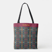 Moderne Stammes-Ethno-Geometrie-Muster Tasche (Rückseite)
