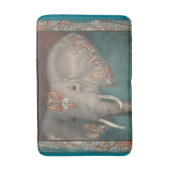 Moderne Stammes- Grenzelefant-Kunst Kaschmirs Badematte (Vorderseite Vertikal)