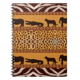 Moderne Stammesafrikanische Gepard-Muster-Tierprin Notizblock