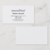 Moderne Standard Consultant Business Card Visitenkarte (Vorne/Hinten)