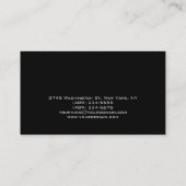 Moderne Standard Red Black Business Card Visitenkarte (Rückseite)