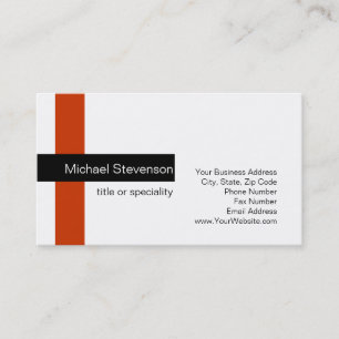 Moderne Standard Red Schwarz-weiß Business Card Visitenkarte