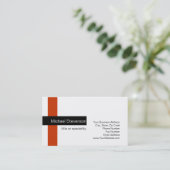 Moderne Standard Red Schwarz-weiß Business Card Visitenkarte (Stehend Vorderseite)