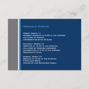 Moderne Star Bar Mitzvah Beilage Card Begleitkarte