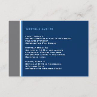 Moderne Star Bar Mitzvah Beilage Card Begleitkarte