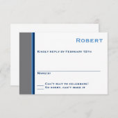 Moderne Star Bar Mitzvah Response Card RSVP Karte (Vorne/Hinten)
