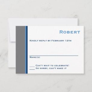 Moderne Star Bar Mitzvah Response Card RSVP Karte