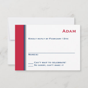 Moderne Star Bar Mitzvah Response Card RSVP Karte