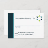 Moderne Star Bar Mitzvah Response Card RSVP Karte (Vorne/Hinten)
