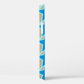 Moderne Star Geometric, Cerulean Blue und Taupe Ta Case-Mate iPhone Hülle (Rückseite / Rechts)