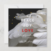 Moderne Star Peace Joy Liebe Feathers Weihnachten (Vorderseite)
