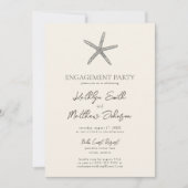 Moderne Starfish Beach Hochzeitsparty Einladung (Vorderseite)