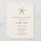 Moderne Starfish Beach Ocean Bridesmais Luncheon Einladung (Vorderseite)