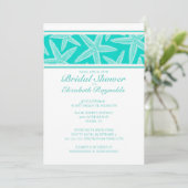 Moderne Starfish Bridal Dusche Einladungen (Stehend Vorderseite)