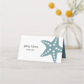 Moderne Starfish Hochzeit-Tischnummer-Platzkarte Platzkarte (Rückseite)