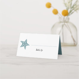 Moderne Starfish Hochzeit-Tischnummer-Platzkarte Platzkarte