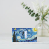 Moderne Starry Night Van Gogh Visitenkarte (Stehend Vorderseite)