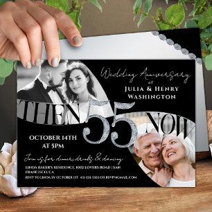 Moderne Statement 55. Hochzeitstag-Jubiläum Einladung