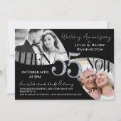 Moderne Statement 55. Hochzeitstag-Jubiläum Einladung (Vorderseite)