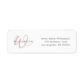 Moderne Staub-Lila-Script-Monogramm (Vorne)