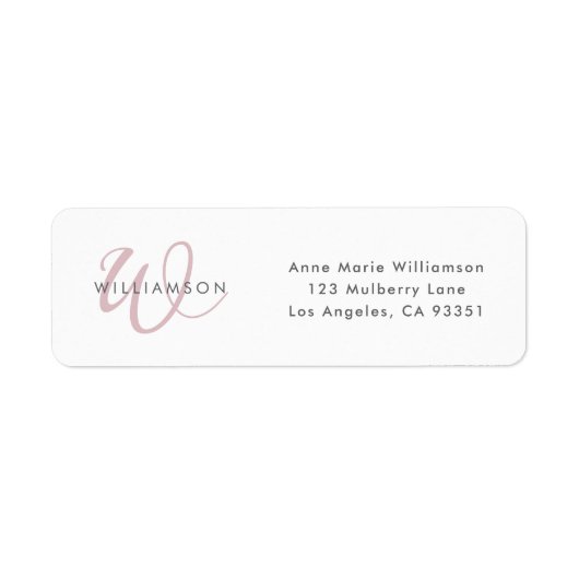 Moderne Staub-Lila-Script-Monogramm (Vorne)