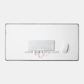 Moderne Staub-Lila-Script-Monogramm Schreibtischunterlage (Tastatur & Maus)