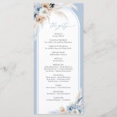 Moderne staubblaue Blume tropischen Bogen Programm (Rückseite)