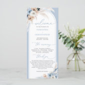 Moderne staubblaue Blume tropischen Bogen Programm (Stehend Vorderseite)