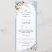 Moderne staubblaue Blume tropischen Bogen Programm (Vorderseite)