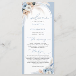 Moderne staubblaue Blume tropischen Bogen Programm