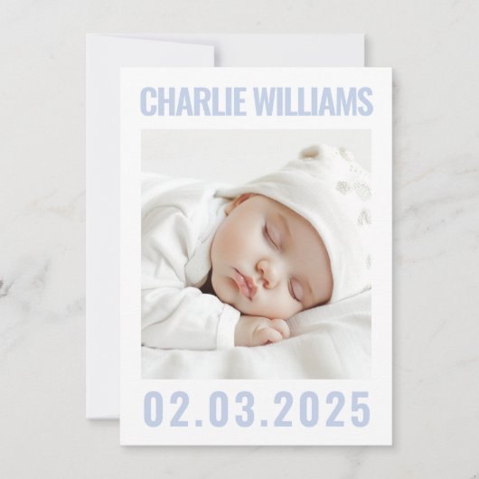 Moderne staubblaue Fotos Ankündigung (Vorderseite)