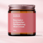 Moderne staubfreie Rose wasserdichte Kosmetikmarke Wasserflaschenetikett