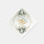 Moderne staubgrüne botanische Geburtstagsserviette Serviette (Ecke)