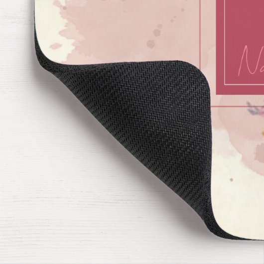 Moderne staubige Blütenpracht l Elegante Grenze bo Mousepad (Ecke)