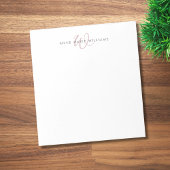 Moderne Staubige Flieder Script-Monogramm Notizblock