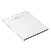 Moderne Staubige Flieder Script-Monogramm Notizblock (angewinkelt)
