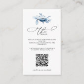 Moderne staubige florale QR-Code-Hochzeitsdetails Begleitkarte (Vorderseite)