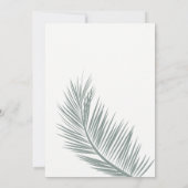 Moderne, staubige, grüne Palmen Einladung (Rückseite)