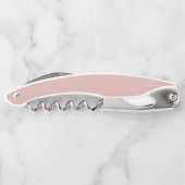 Moderne Staubige Pink Minimalistische Hochzeit Kellnermesser (Rückseite)