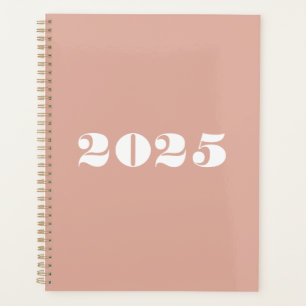 Moderne staubige rosa, fette Typografie nach Jahrg Planer