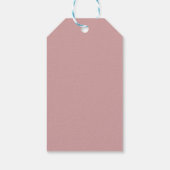 Moderne, staubige rosa Taufe Geschenkanhänger (Rückseite)