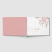 Moderne staubige Rose Blumenzettel Gästebuch (Voll)