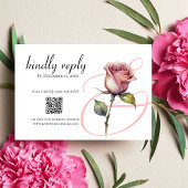 Moderne staubige Rose errötet Hochzeit Einladung U