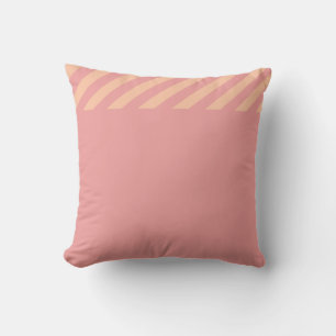 Moderne Staubige Rose Minimalist Diagonale Gestrei Kissen