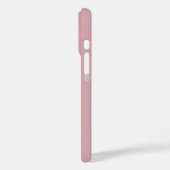 Moderne staubige Rosé Pink Weiße Monogramm Name Case-Mate iPhone Hülle (Rückseite / Links)